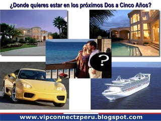 ¿Donde quieres estar en los próximos Dos a Cinco Años? 