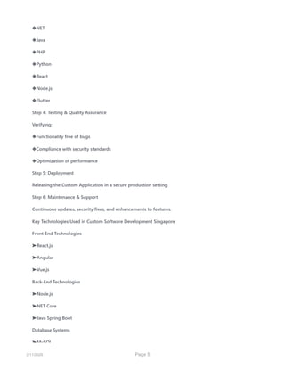 Best Custom Software Development Singapore | PDF
