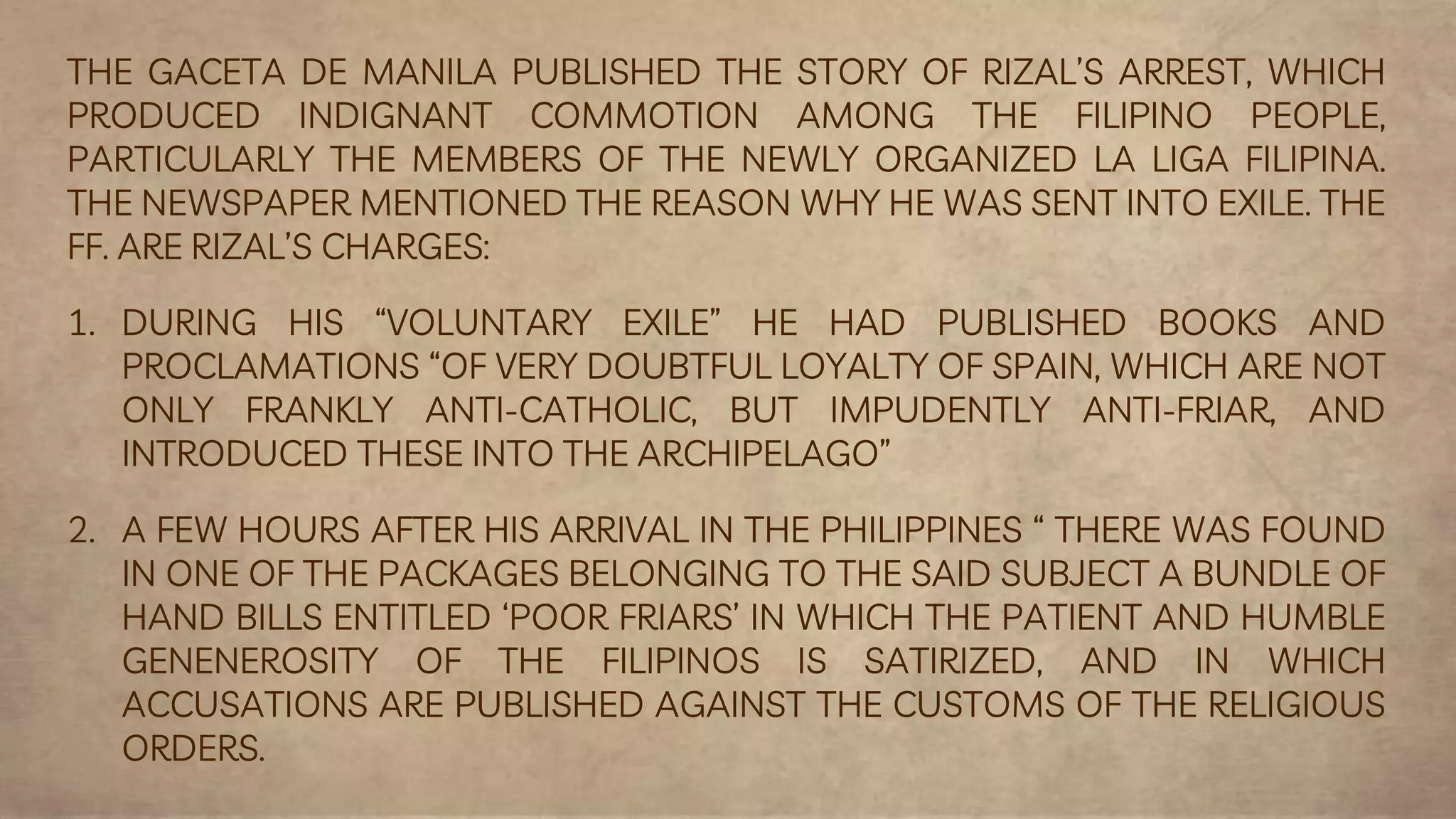 Jose Rizal Exiled EXILE AND EXECUTION OF JOSE RIZAL | PPTX