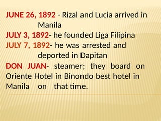 lecture on the exile of jose rizal in dapitan | PPTX