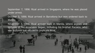 Jose Rizal Exiled The Exile of Jose Rizal: Life, Struggles, and Legacy in Dapitan | PPTX