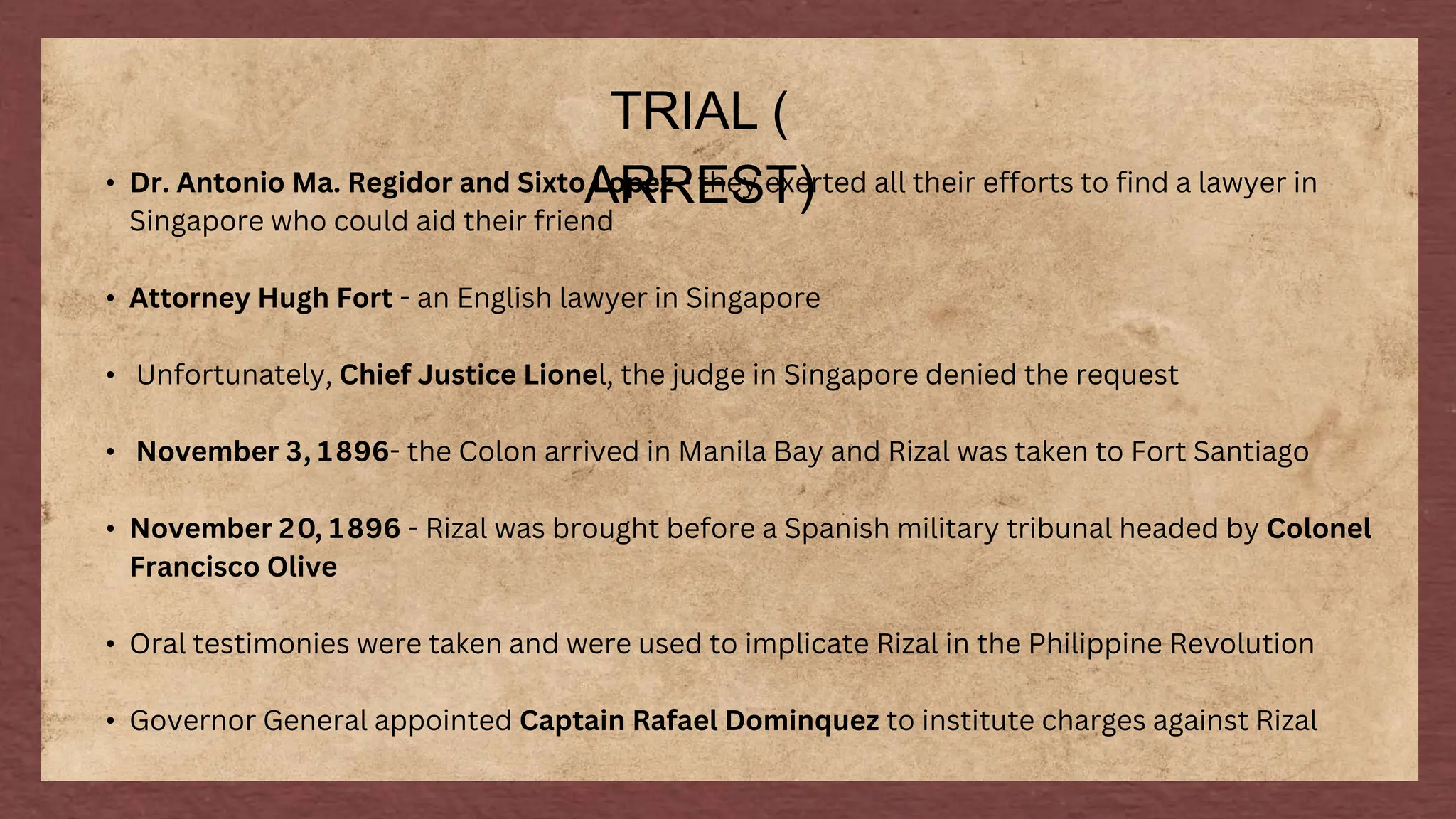 Jose Rizal Exiled Jose Rizal's Exile, Trial, and Execution | PPTX