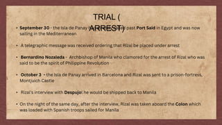 Arresting Rizal Jose Rizal's Exile, Trial, and Execution | PPTX