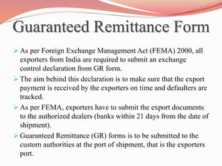 export import procedure | PPTX