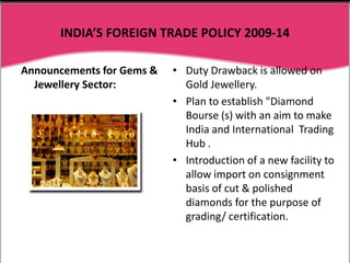 Govt through this scheme provides financial support to create infrastructure for export production.