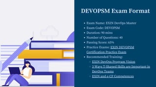 EXIN DevOps Master Exam: Ready-to-Pass Guide | PDF