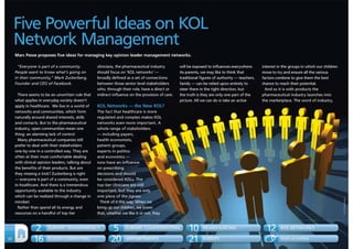 5 powerful ideas on KOL network management