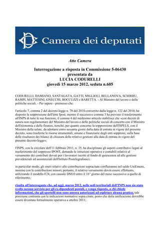 Exipos tinterrogazione15 mar2012 | PDF