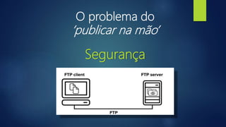 O problema do
’publicar na mão’
Segurança
 