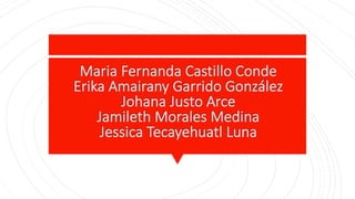 Maria Fernanda Castillo Conde
Erika Amairany Garrido González
Johana Justo Arce
Jamileth Morales Medina
Jessica Tecayehuatl Luna
 