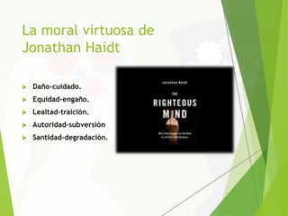 La moral virtuosa de
Jonathan Haidt
 