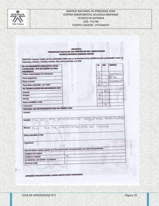 SERVICIO NACIONAL DE APREDIZAJE SENA 
CENTRO AGROFORESTAL ACUICOLA ARAPAIMA 
TECNICO EN SISTEMAS 
COD. 751746 
PUERTO CAICEDO - PUTUMAYO 
GUIA DE APRENDIZAJE N°2 Página 20 
 