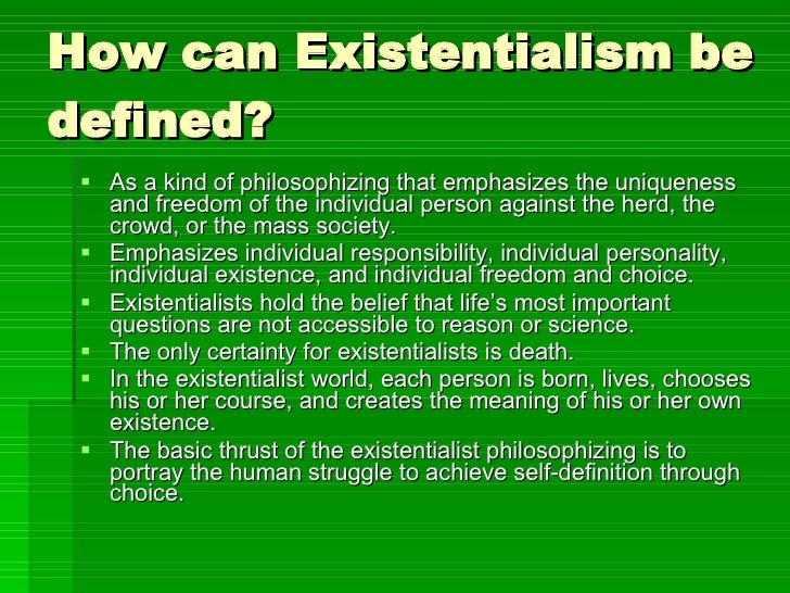 essay about existentialism philosophy