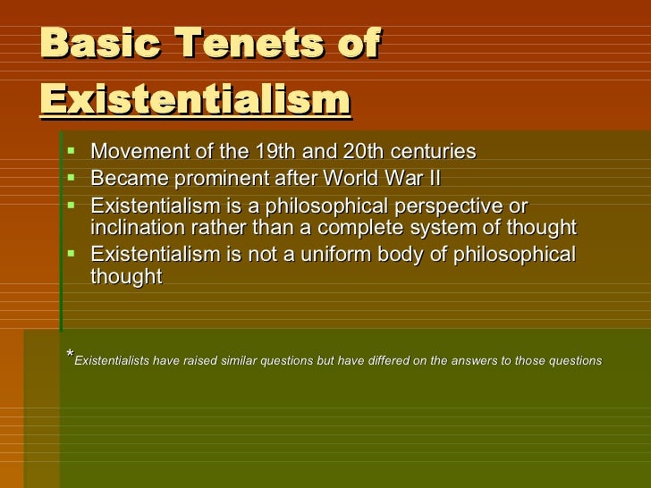 Existentialism A Philosophy