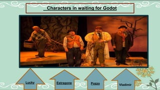 Characters in waiting for Godot
Lucky Estragone
VladimirPozzo
 