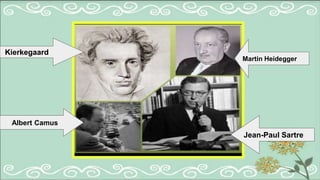 Albert Camus
Kierkegaard
Martin Heidegger
Jean-Paul Sartre
 