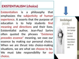 EXISTENTIALISM or the freedom of choice by Soren kierkegaard and Sartre ...