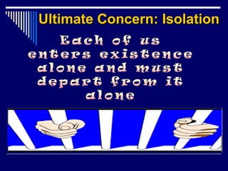 Ultimate Concern: IsolationUltimate Concern: Isolation
 