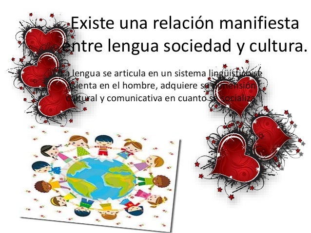 Relación entre lengua sociedad y cultura