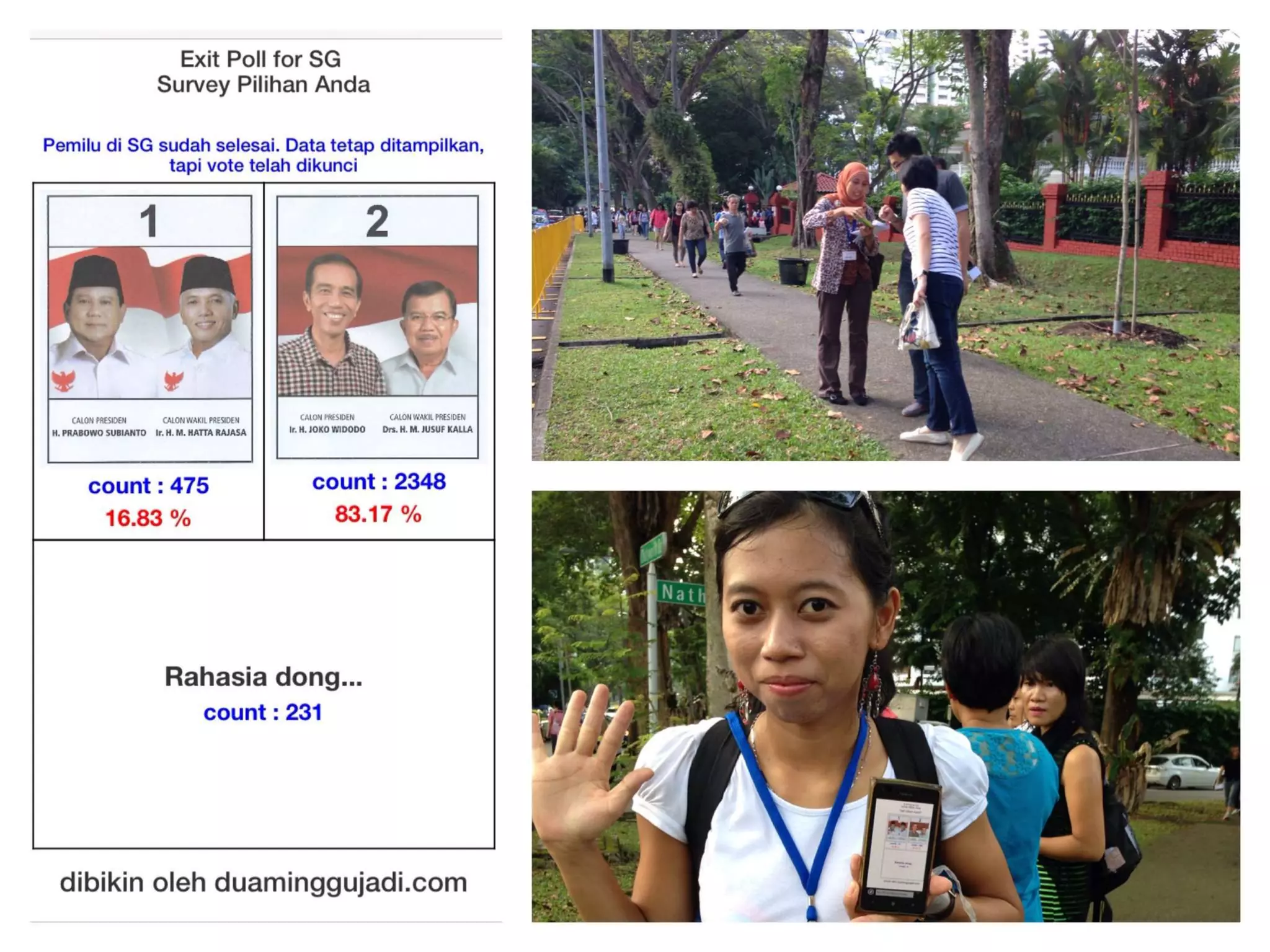 Metodologi Exit Poll Tim Relawan 2minggujadi.com