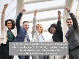 The key to success at this level of consciousness
is the establishment of a strong, positive, unique
cultural identity tha...