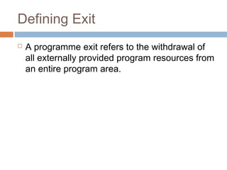 Exit strategy | PPT
