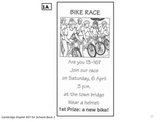 15Cambridge English KEY for Schools Book 2
1A
 