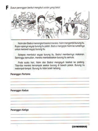 B.Melayu tahun 2 - Ujian Akhir- Penulisan