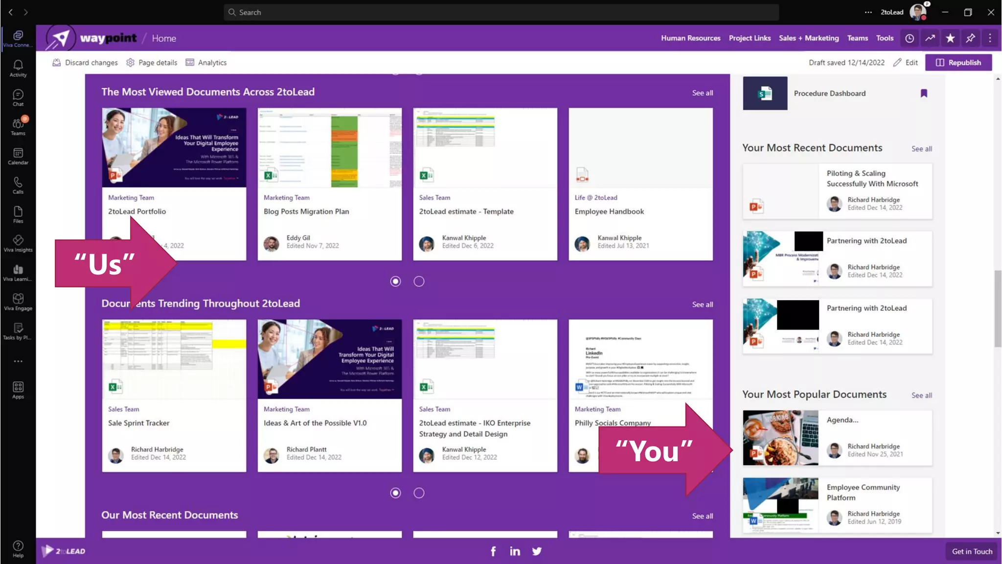 You will love the way we work. Together. ™
“You”
“Us”
 