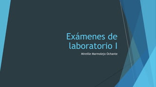 Mireille Marmolejo Ochante
Exámenes de
laboratorio I
 