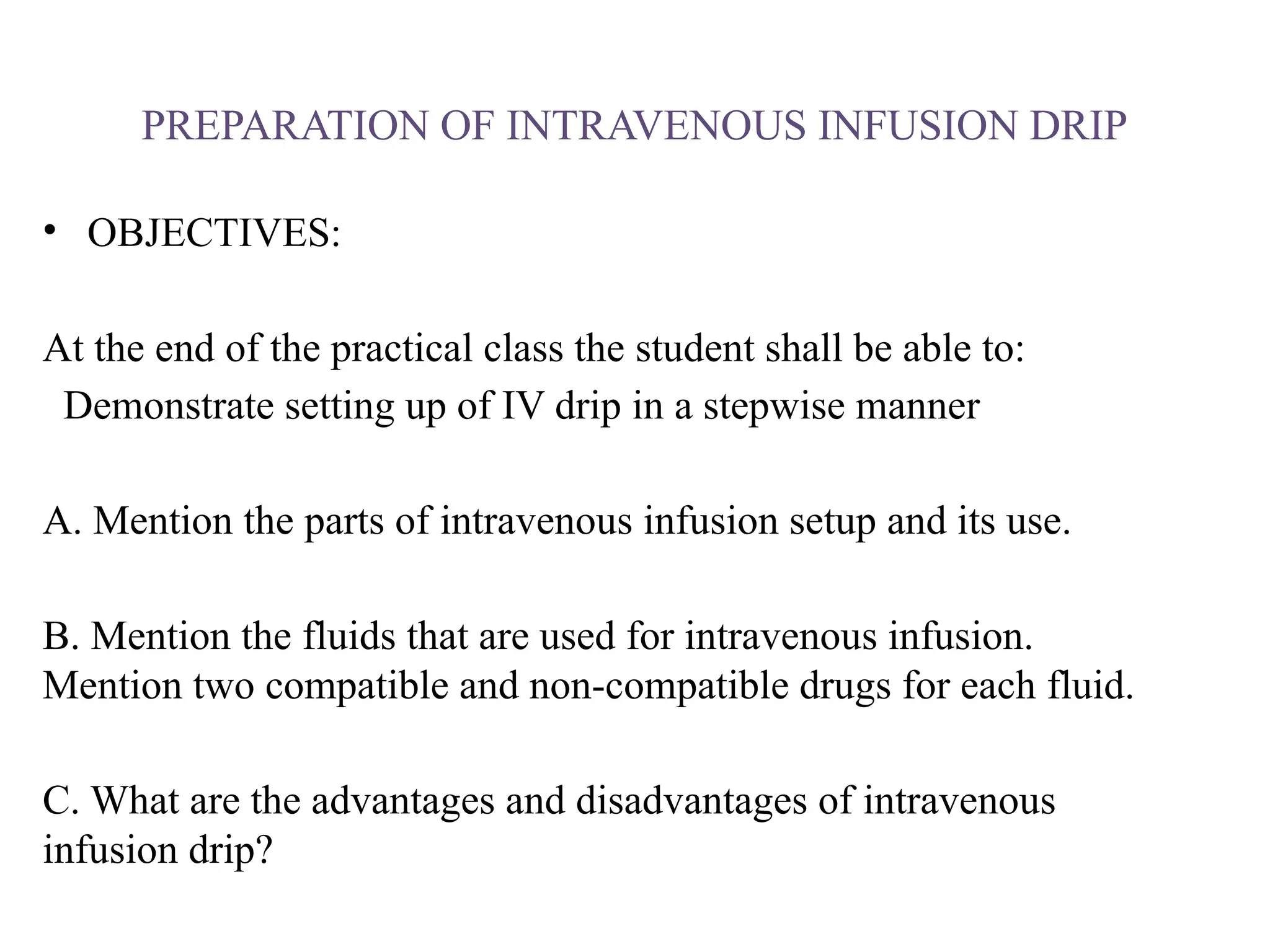 Ex no 3 - intravenous infusion for medical.pptx