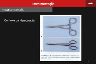 6
Instrumentação
Instrumentais
Controle da Hemorragia:
 