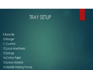 EXODONTIA -   PRINCIPLES AND TECHNIQUES.