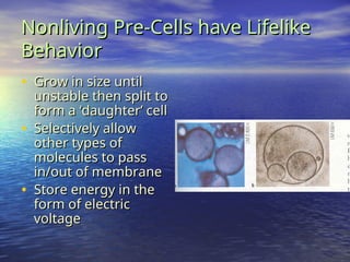 Pre Cell Exobiology: The Origin and Evolution of Life on Earth | PPT