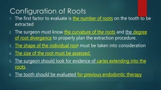Root Configuration EXODONTIA ( tooth extraction surgery).pptx