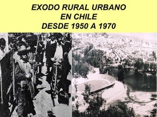 EXODO RURAL URBANO EN CHILE DESDE 1950 A 1970 