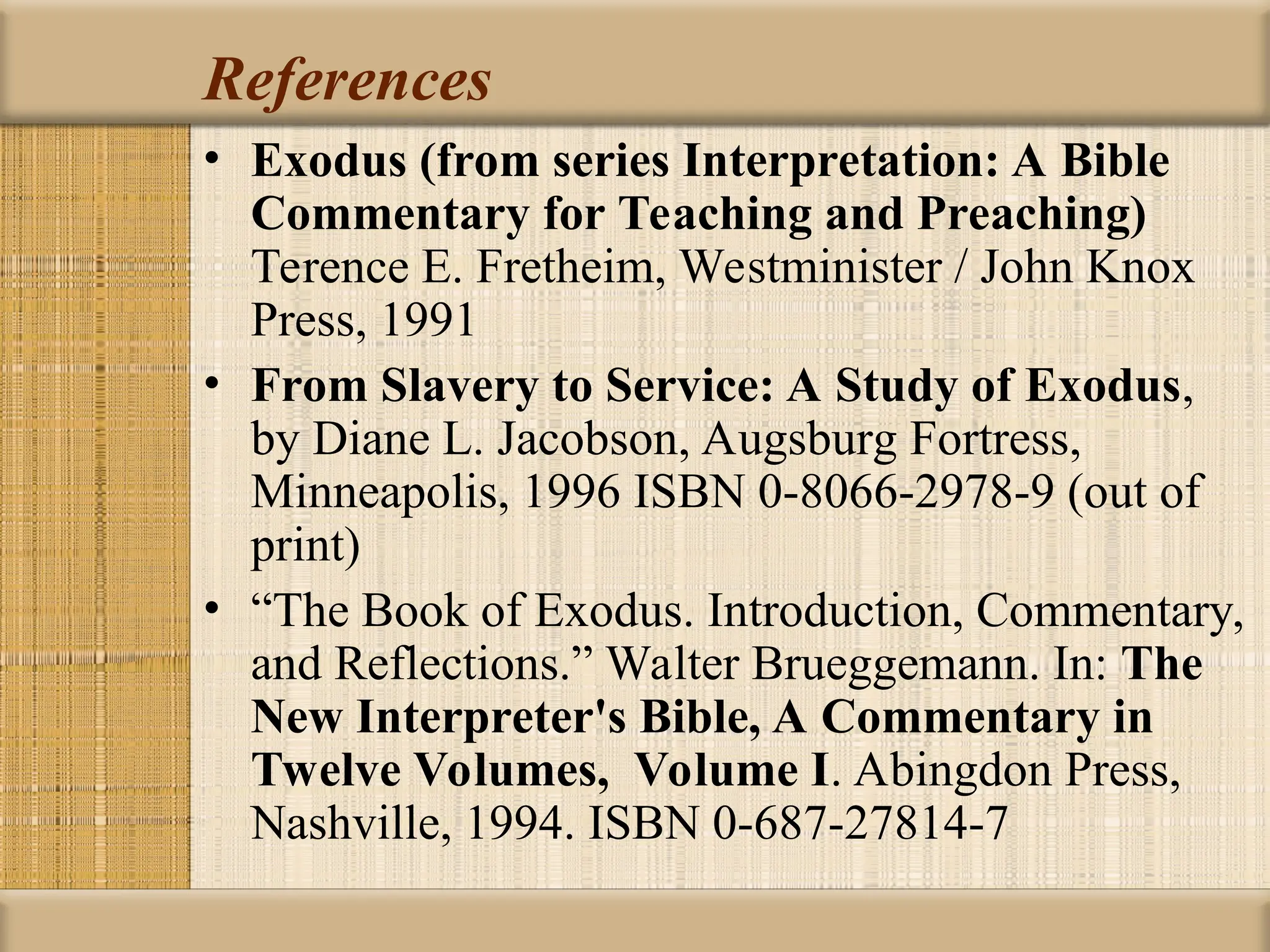 Exodus Introduction exodus10.ppt idea of law and the mechanisms | PPT