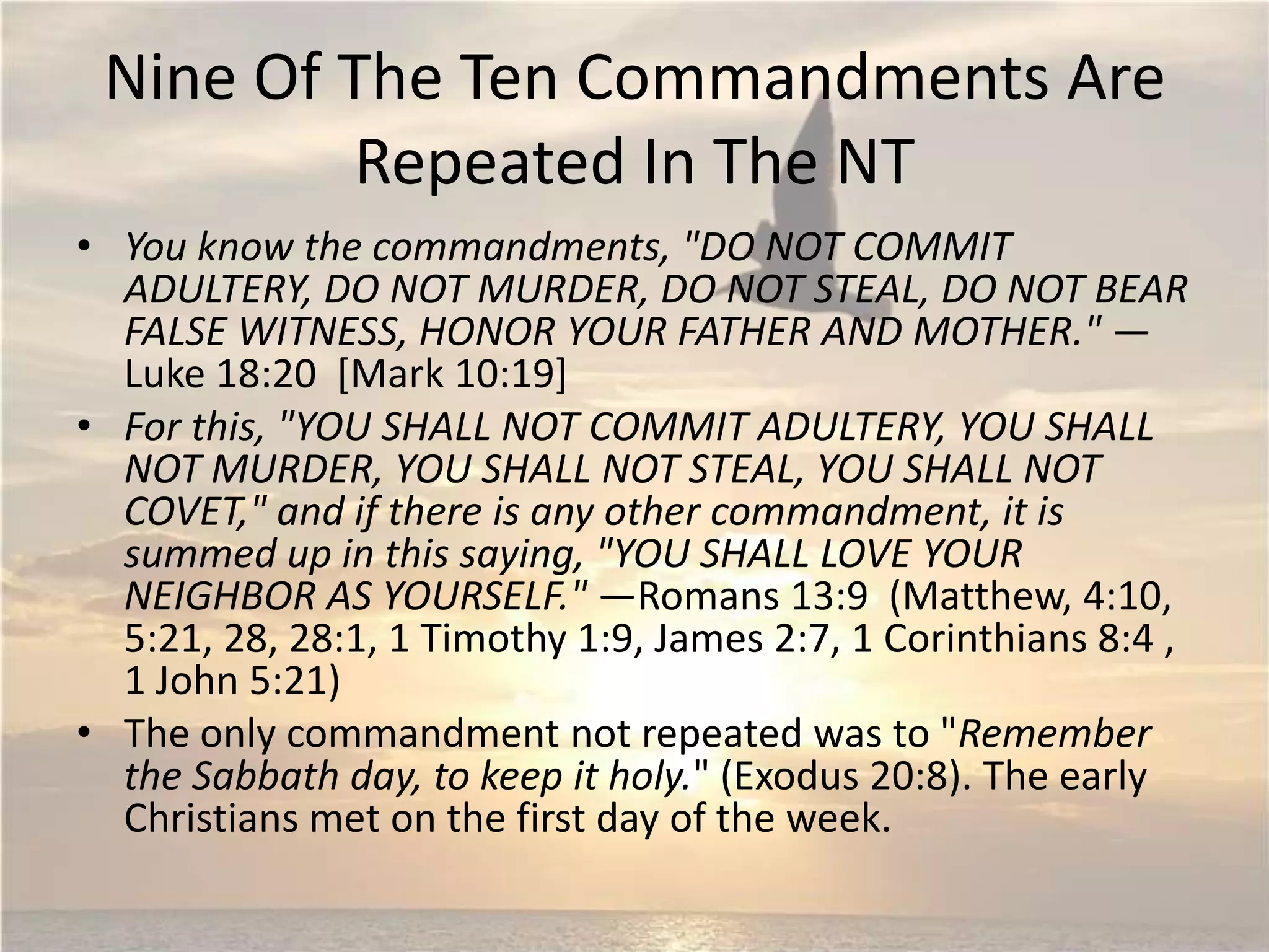 Exodus 31, When was the Sabbath changed, or, who changed the Sabbath,ss ...