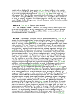 exodus 6 6-7 commentary