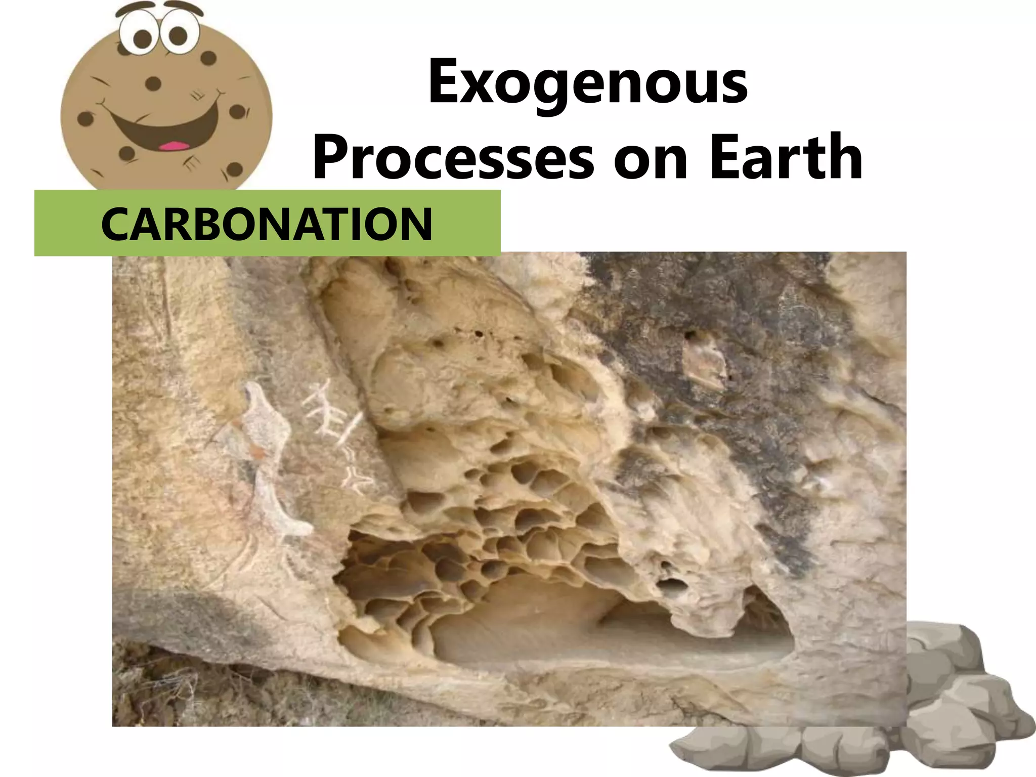 CARBONATION
Exogenous
Processes on Earth
 