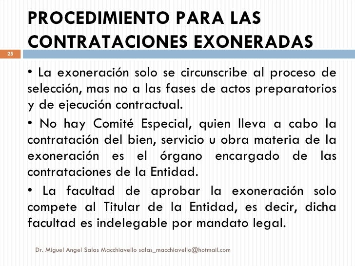 Exoneraciones 09.07.2012