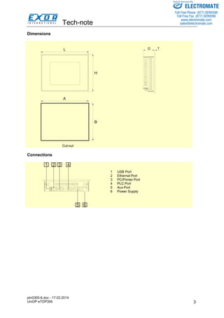 Exor e top306_specsheet | PDF