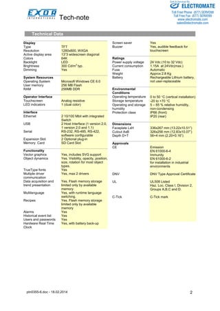 Exor e top513_specsheet | PDF