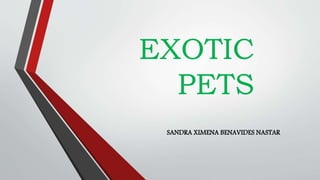 EXOTIC
PETS
SANDRA XIMENA BENAVIDES NASTAR
 