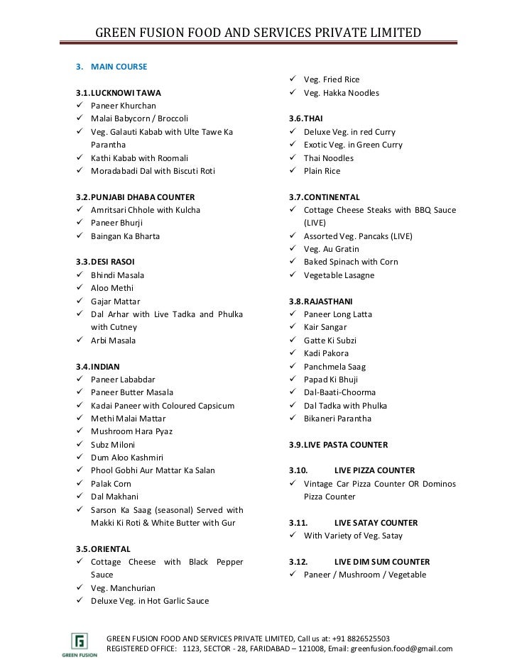 List Of Veg Continental Food List Of Veg Continental Food