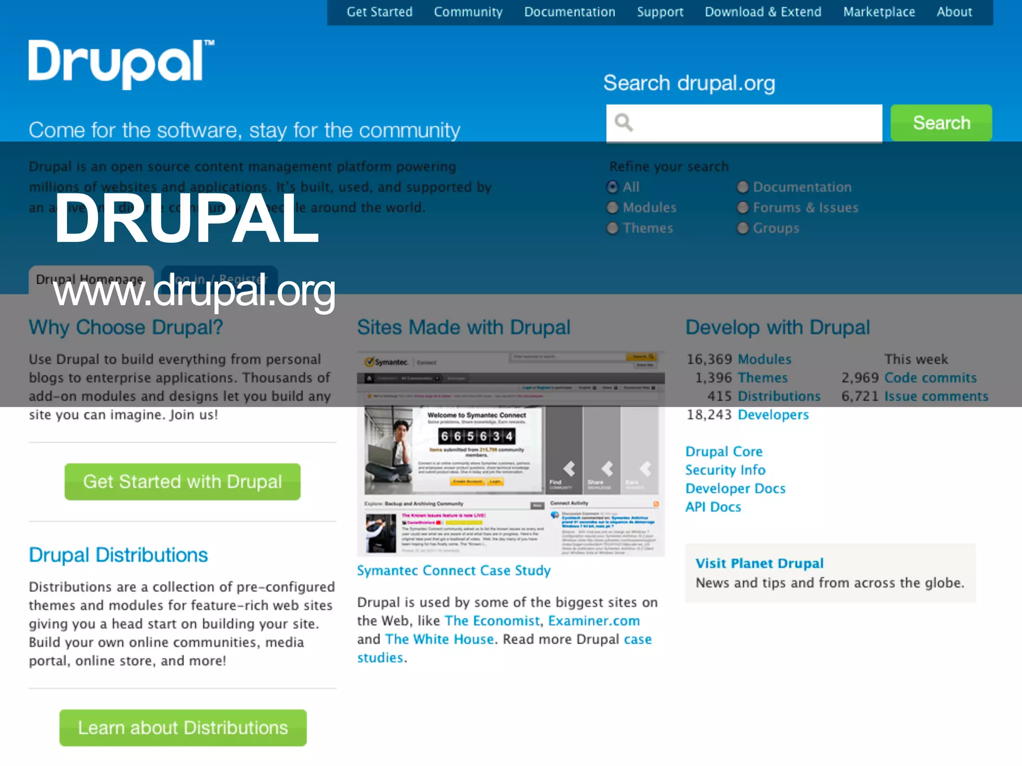 DRUPAL
www.drupal.org
 