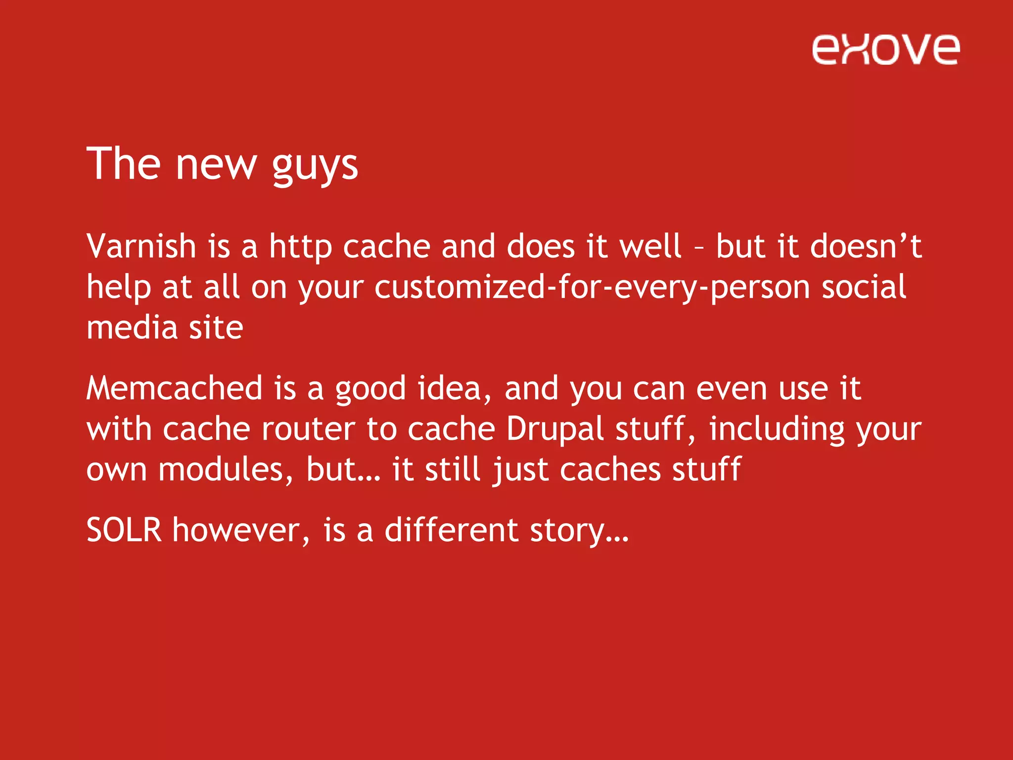 SOLRApache SOLR is a search server around Lucene (which is a search library) written in JavaIt needs a Java container, e.g. Jetty or TomcatIn a simple way, you can save your stuff in XML form in it and then search from themSOLR will tokenize and do all kinds of (configurable) magic to the data when indexing it, but it can also store the original data (not always possible with search indexers)