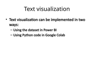 Text visualization using web analytics with powerbi | PPTX