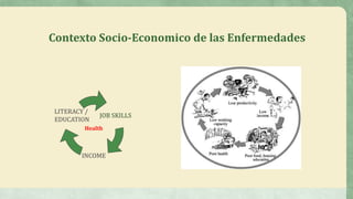 JOB SKILLS
LITERACY /
EDUCATION
INCOME
Contexto Socio-Economico de las Enfermedades
Health
 