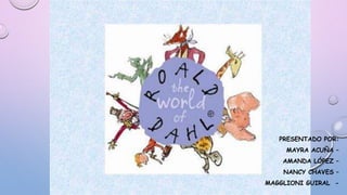 PRESENTADO POR:
MAYRA ACUÑA –
AMANDA LÓPEZ –
NANCY CHAVES –
MAGGLIONI GUIRAL -
 